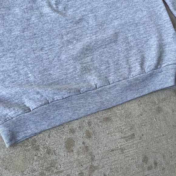 Vintage 80s Blank Grey Raglan Crewneck Sweatshirt Made in USA by BVD - Picture 3 of 6